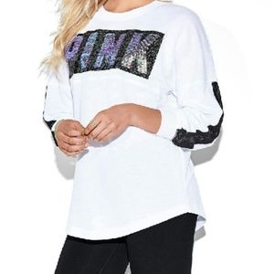 NWOT Victorias Secret PINK Bling Varsity Crew